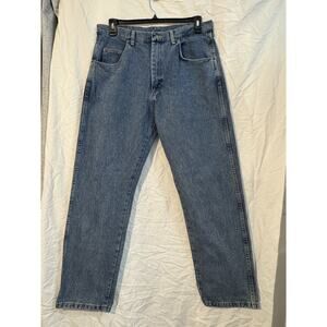 Wrangler Rugged Wear Men’s Blue Jeans 36X32 Classic Denim Relaxed Straight Fit